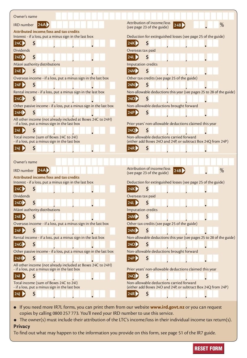 Large thumbnail of Form IR7L - Mar 2016