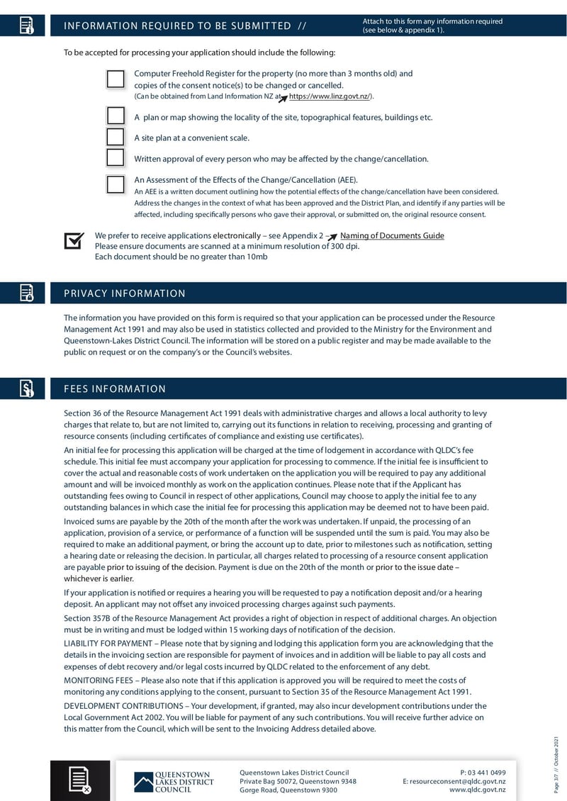 Large thumbnail of Application for Change or Cancellation of a Consent Notice Condition - Oct 2021