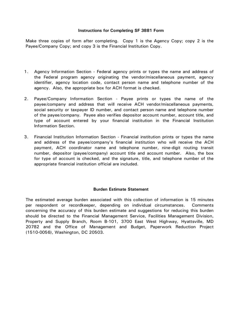 Large thumbnail of Form SF 3881 - Feb 2003