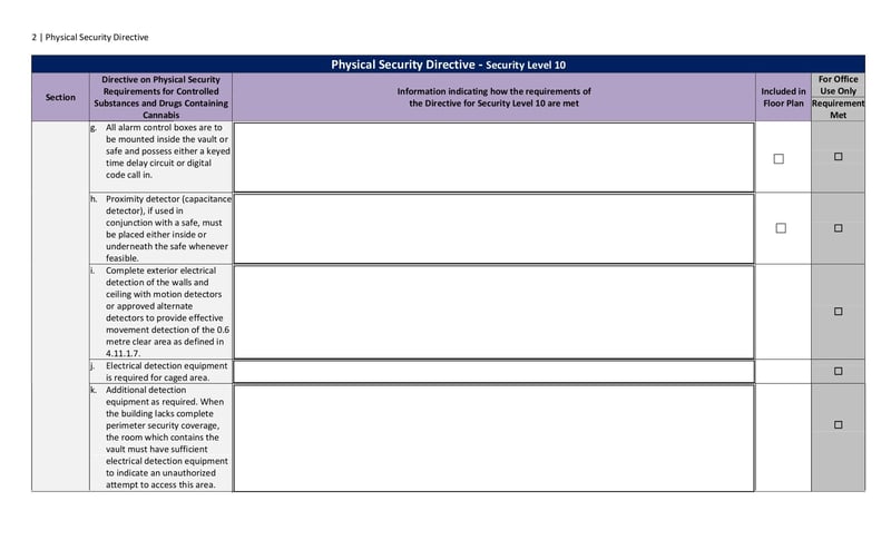 Large thumbnail of Physical Security Directive - Security Level 10 - Mar 2019