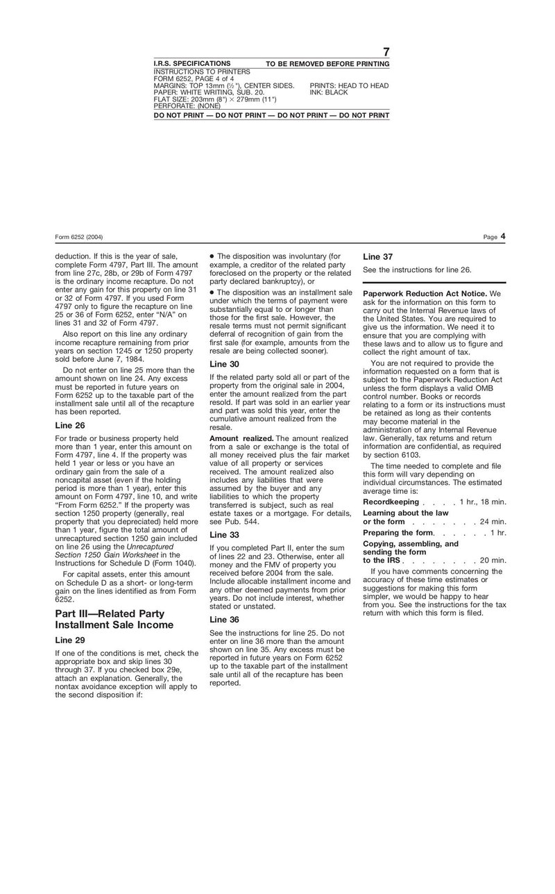 Large thumbnail of Form 6252 - Jun 2006