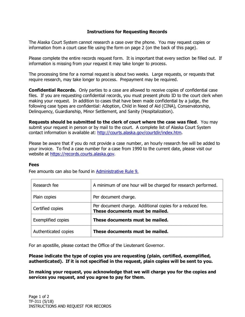 Large thumbnail of Form TF-311 - May 2018