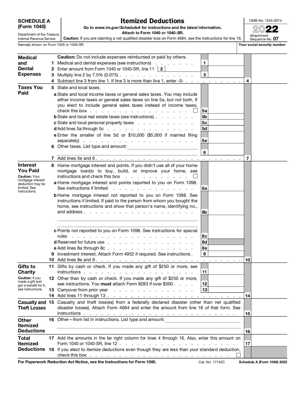 schedule a (form 1040) | fill and sign online with lumin
