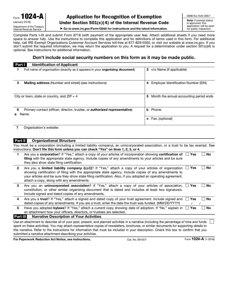Large thumbnail of Form 1024-A - Jan 2018