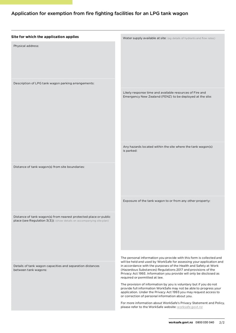 Large thumbnail of Application for Exemption from Fire Fighting Facilities for an LPG Tank Wagon - Dec 2019