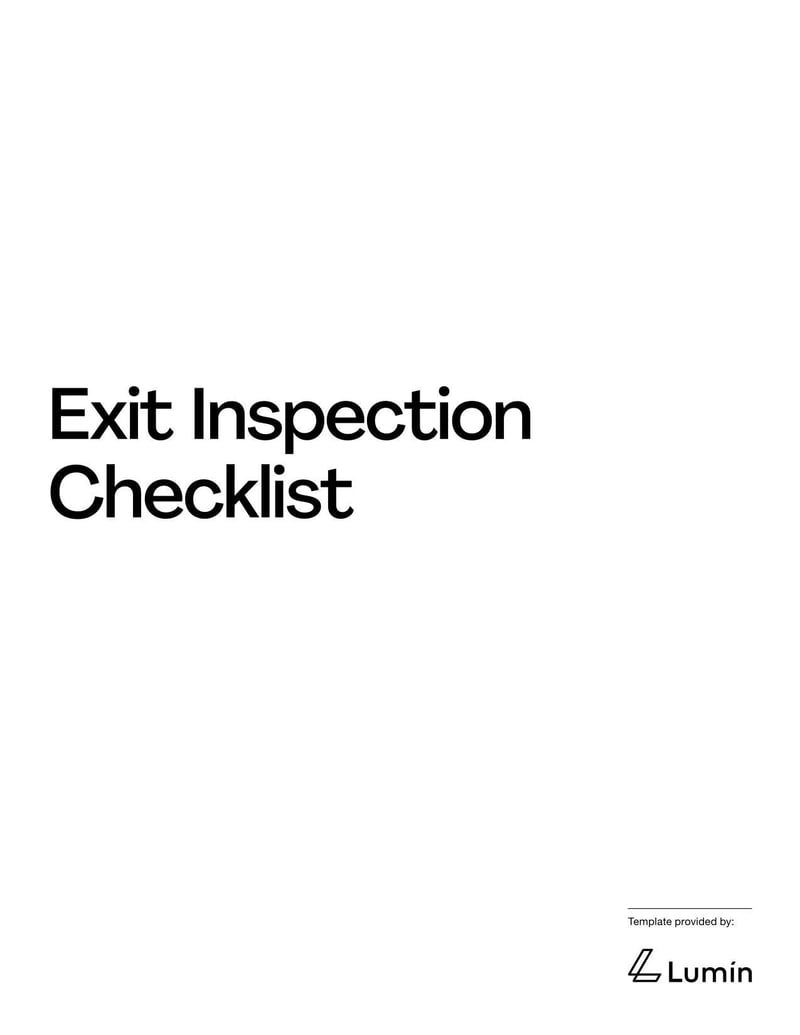 Exit Inspection Checklist For New Zealand for landlords and tenants to assess property condition upon move-out