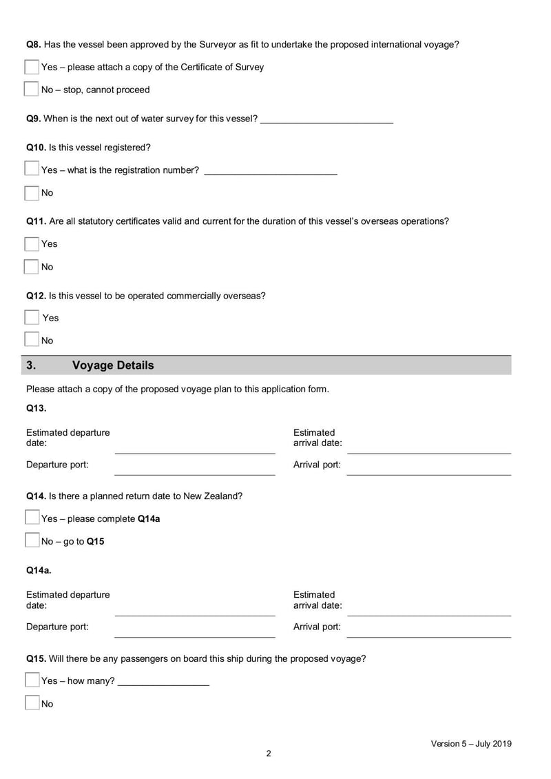 Large thumbnail of Form MSF031 Application for Issue or Re-Issue of a Certificate of International Voyage - Jul 2019