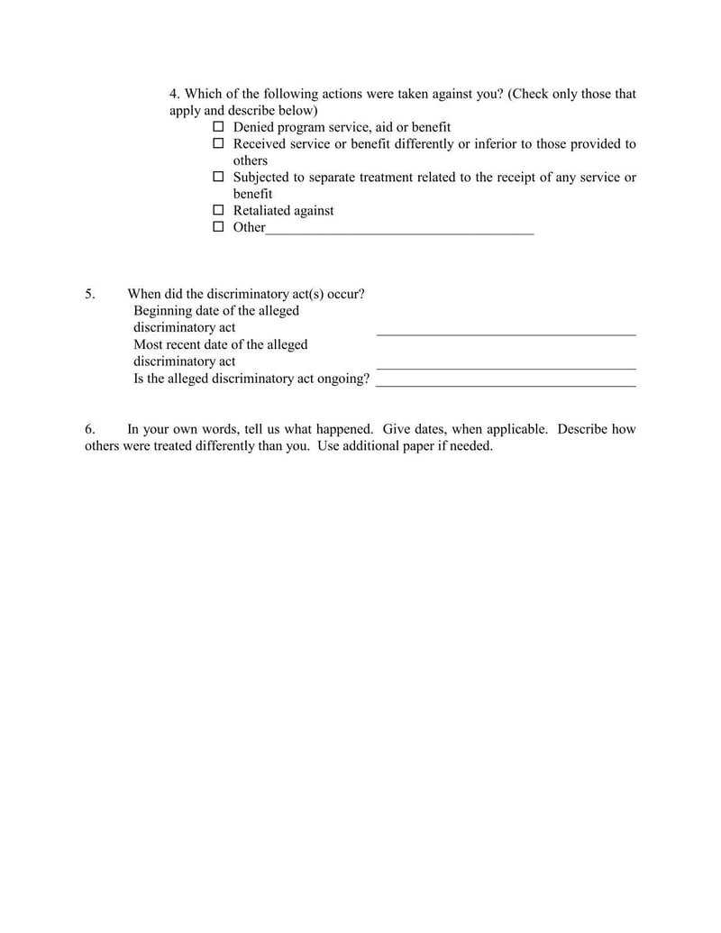 Large thumbnail of Tennessee Title VI Complaint Form