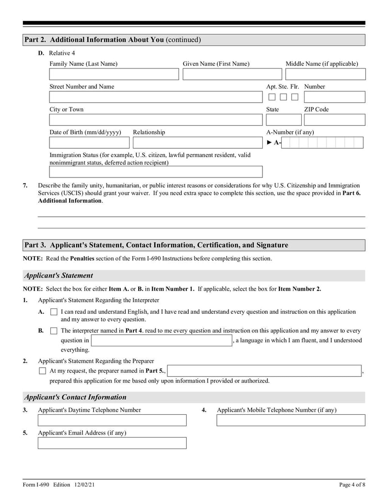 Large thumbnail of I-690 Application for Waiver of Grounds of Inadmissibility - Dec 2021