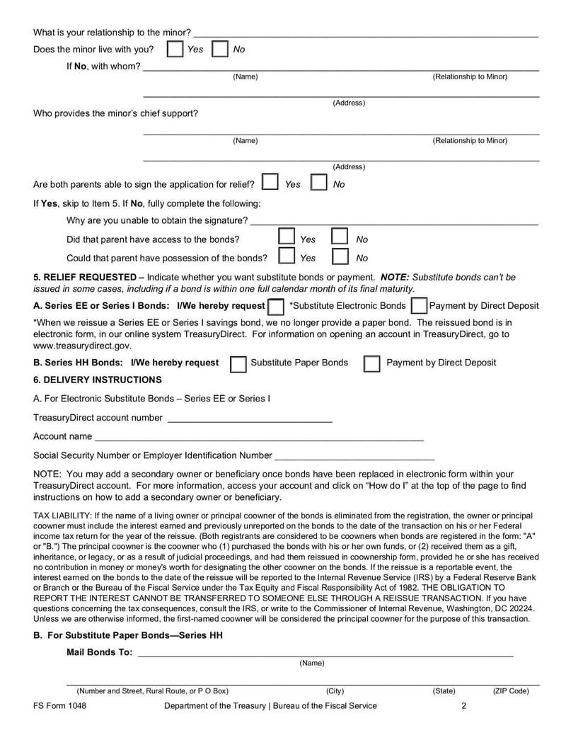 Large thumbnail of FS Form 1048 - Oct 2020