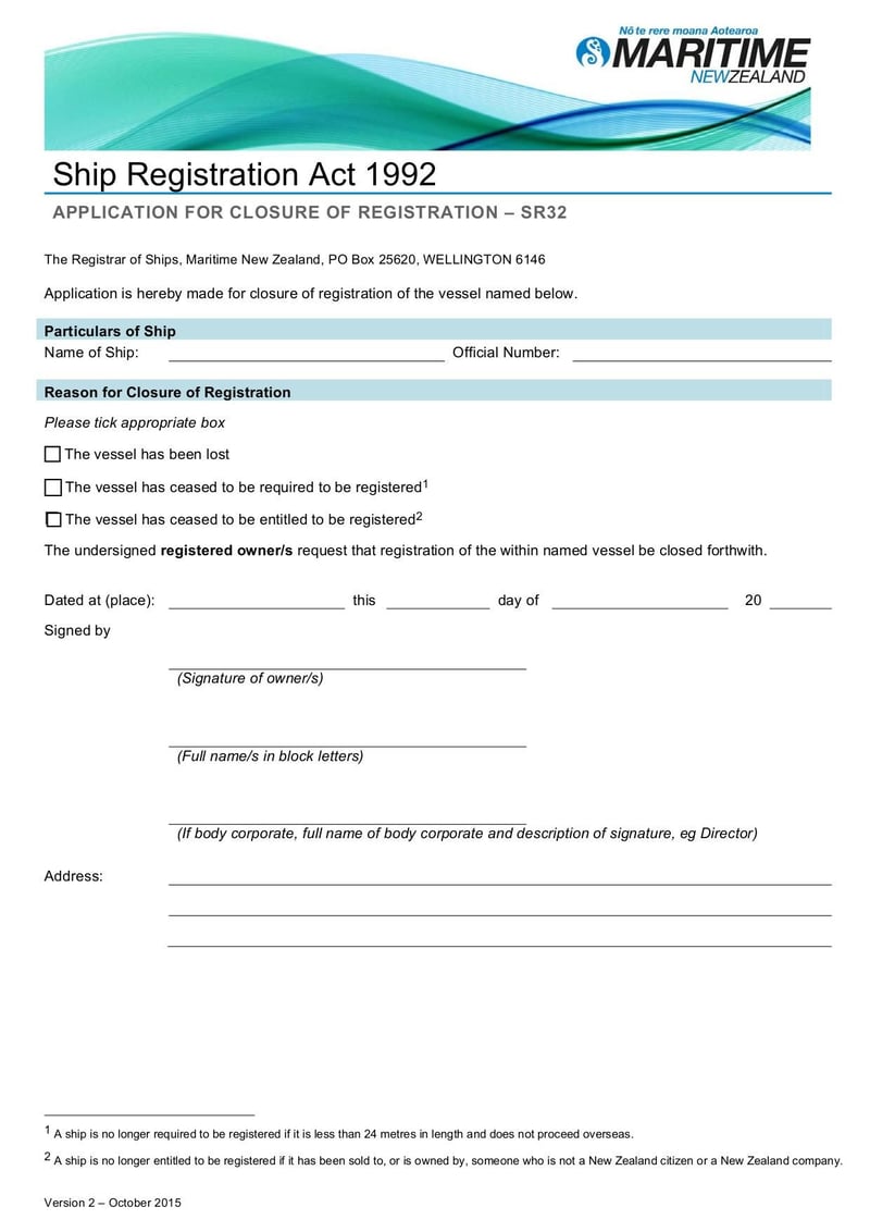 Large thumbnail of Form MNZ SR32 - Oct 2015