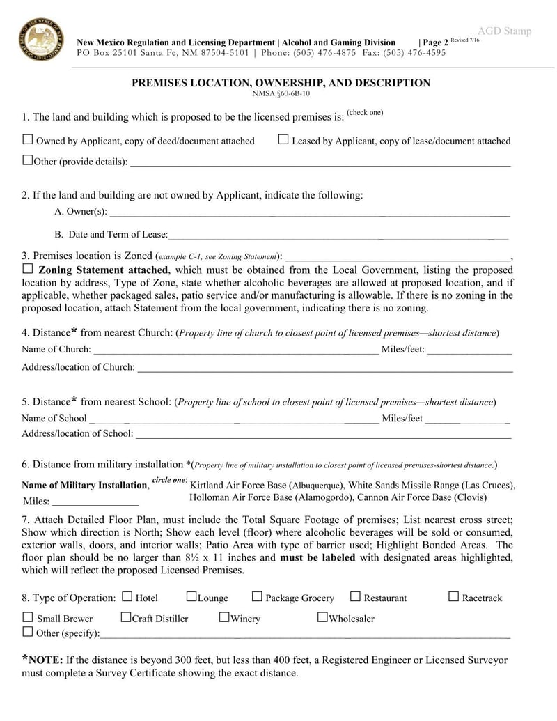 Large thumbnail of New Mexico Change of Structure Application