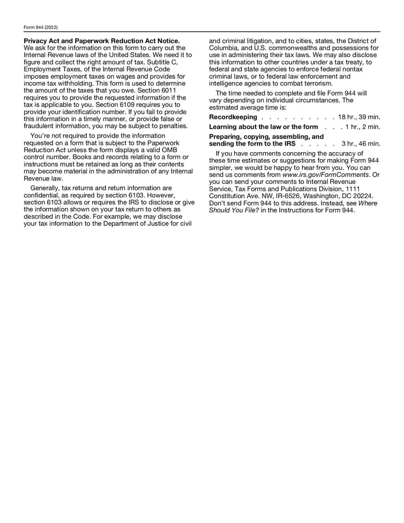 Large thumbnail of Form 944 - Jan 2022