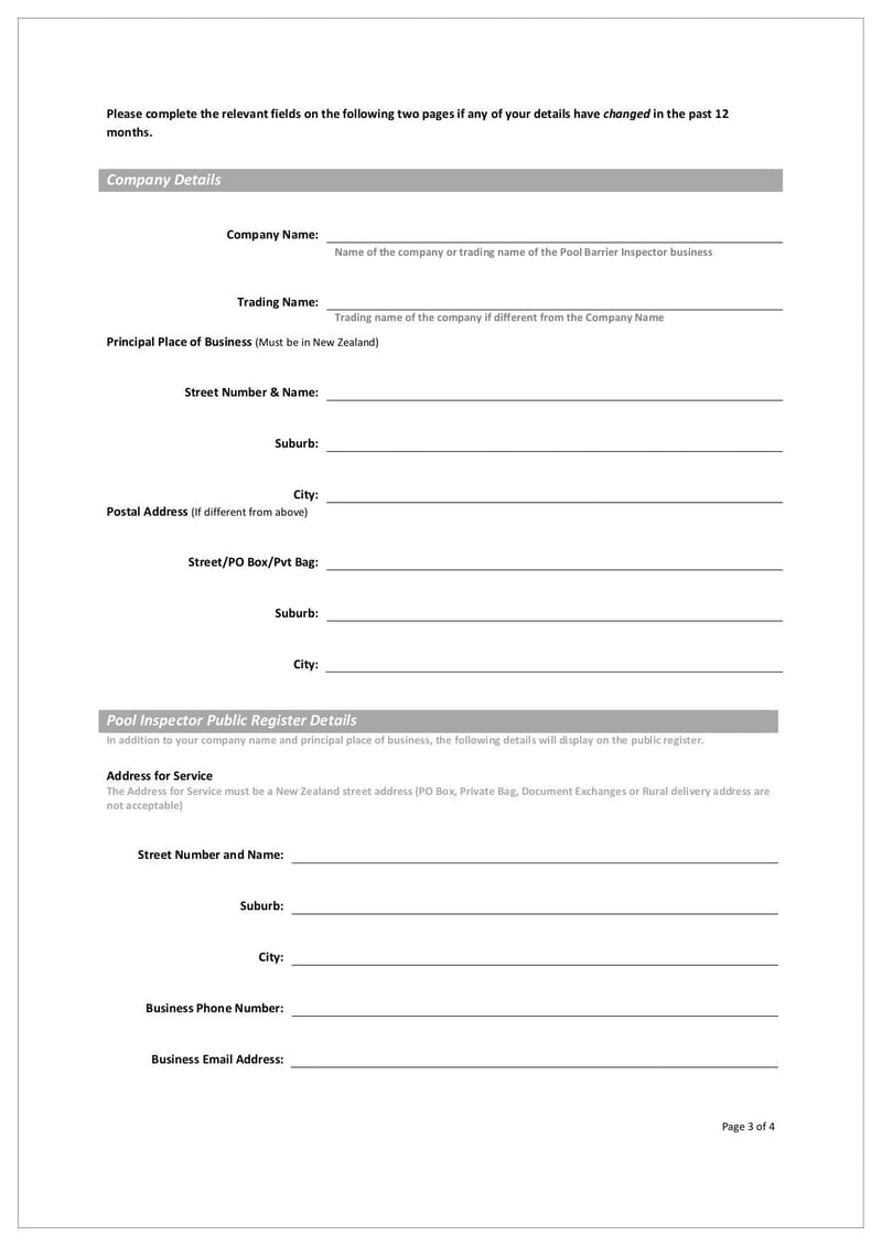 Large thumbnail of Independently Qualified Pool Inspector Public Register - Company Renewal Form - Jul 2018