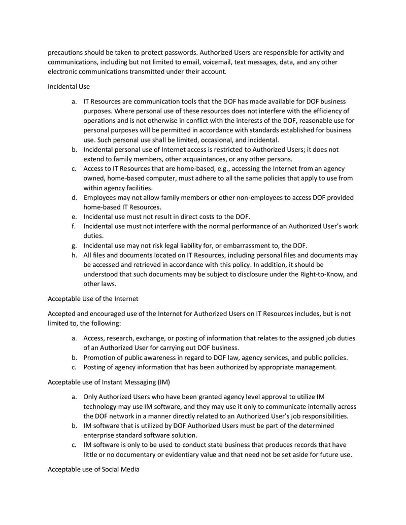 Thumbnail of EDP-AUP Office of Information Technology Acceptable Use Policy - Jun 2021 - page 7