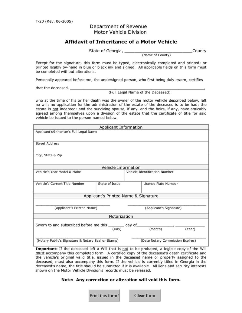 Large thumbnail of Form T-20 - Jun 2005