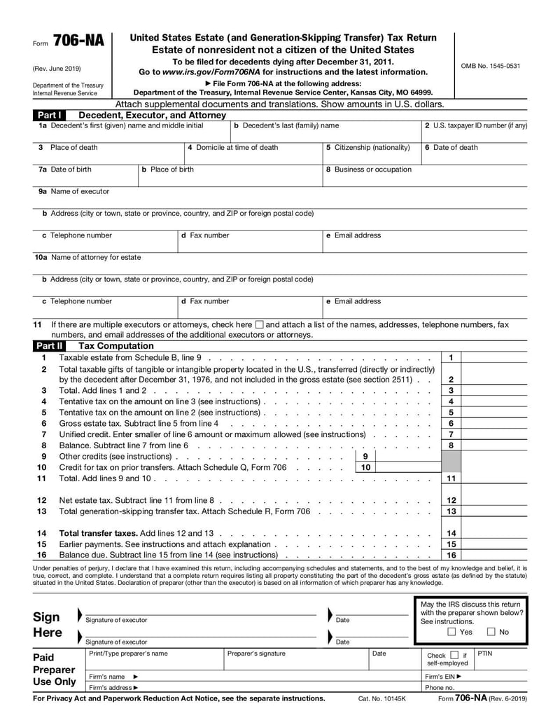 Large thumbnail of Form 706-NA - Jun 2019