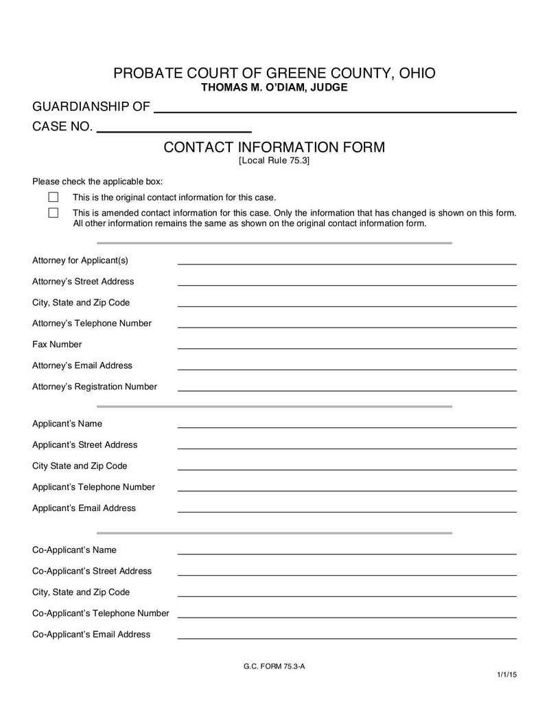 Large thumbnail of GC Form 753-A Contact Information Form - Nov 2015
