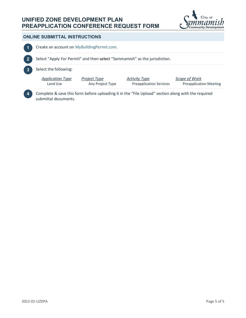 Large thumbnail of UZDP Preapplication Conference Request Form - May 2022