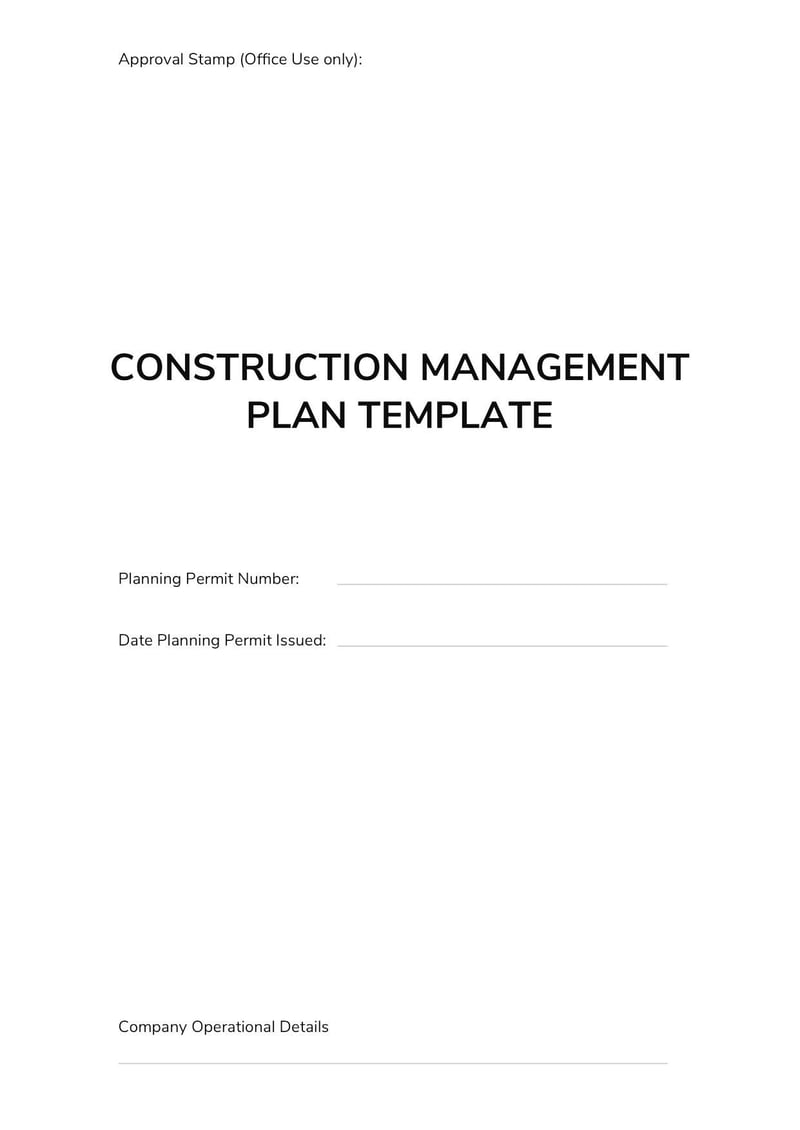 Large thumbnail of Construction Management Plan Template