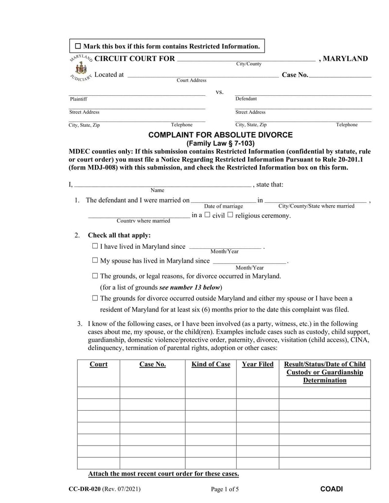 Large thumbnail of Form CCDR-020