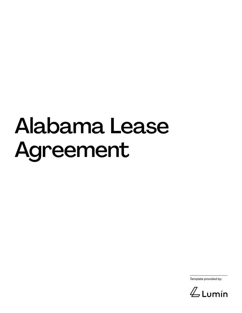 Large thumbnail of Alabama Lease Agreement Template