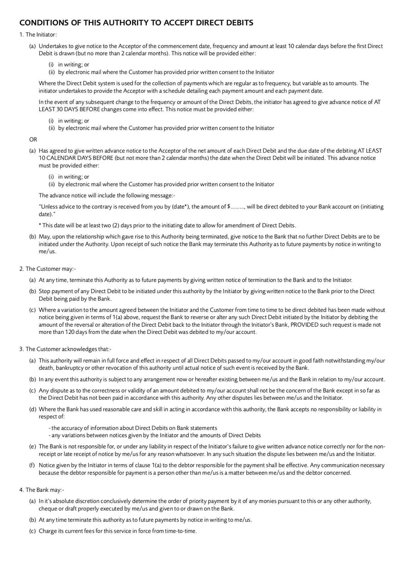 Large thumbnail of Direct Debit Authority Form - Dec 2022