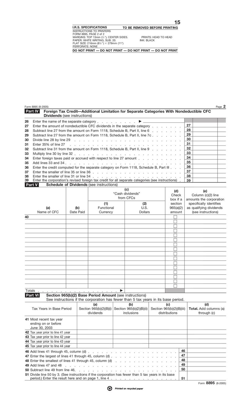 Large thumbnail of Form 8895 - Aug 2006
