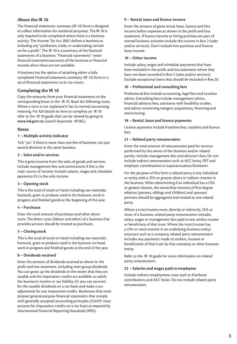 Large thumbnail of Form IR10 - Sep 2015
