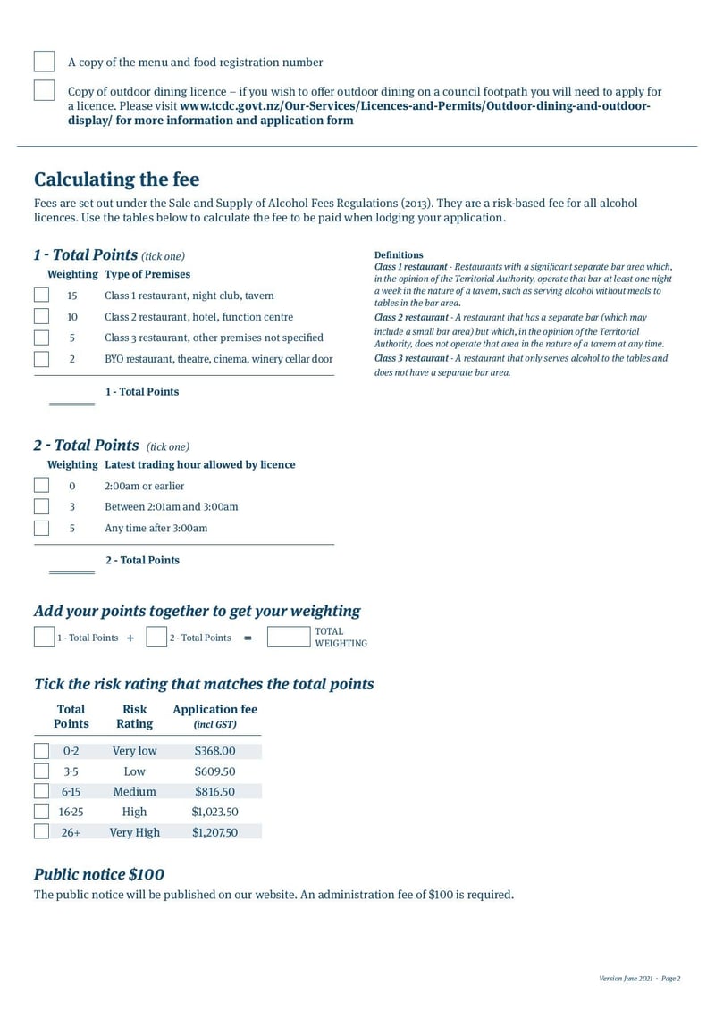 Large thumbnail of Alcohol On-Licence Application Form - Jun 2021