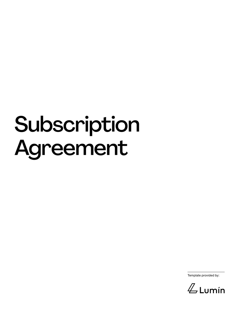 Subscription Agreement describing investor purchase terms, eligibility requirements and its connection to the Convertible Note Agreement