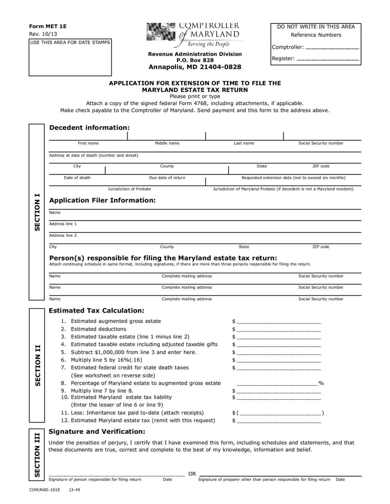 Large thumbnail of Form MET 1E - Sep 2017