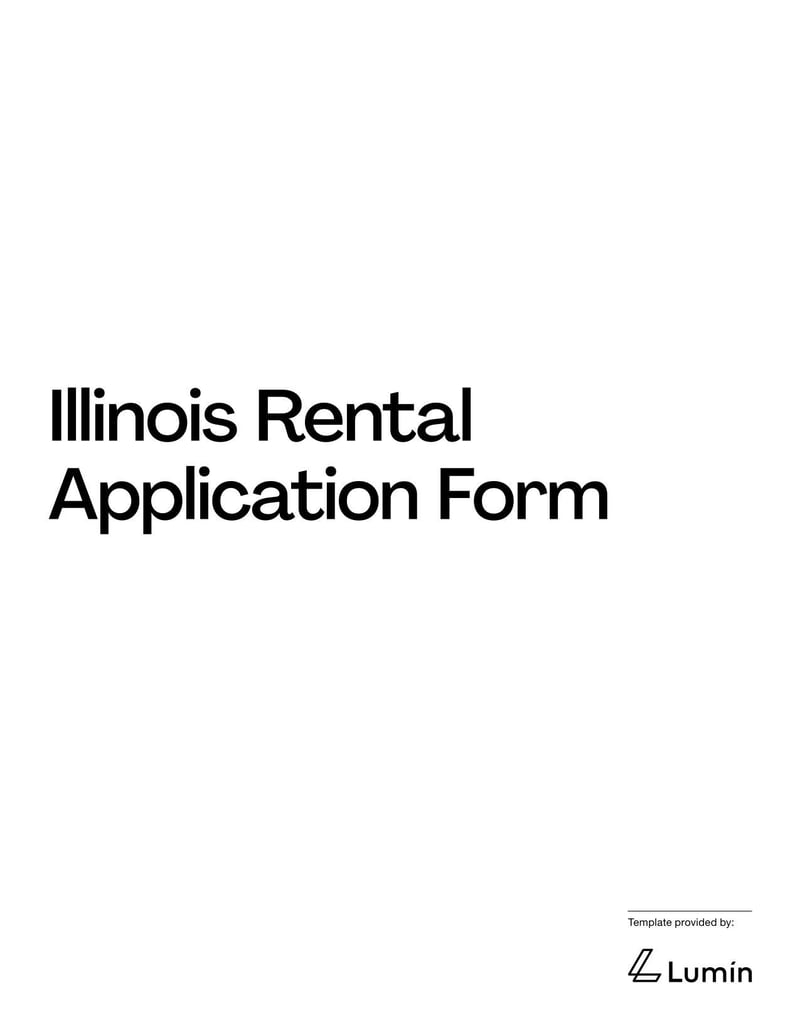 Illinois Rental Application Form for sharing rental background in Illinois