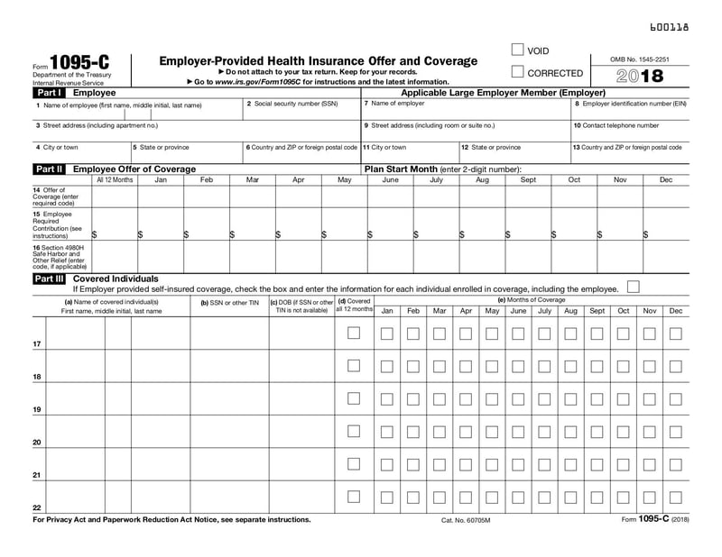 Large thumbnail of Form 1095-C - Jan 2018