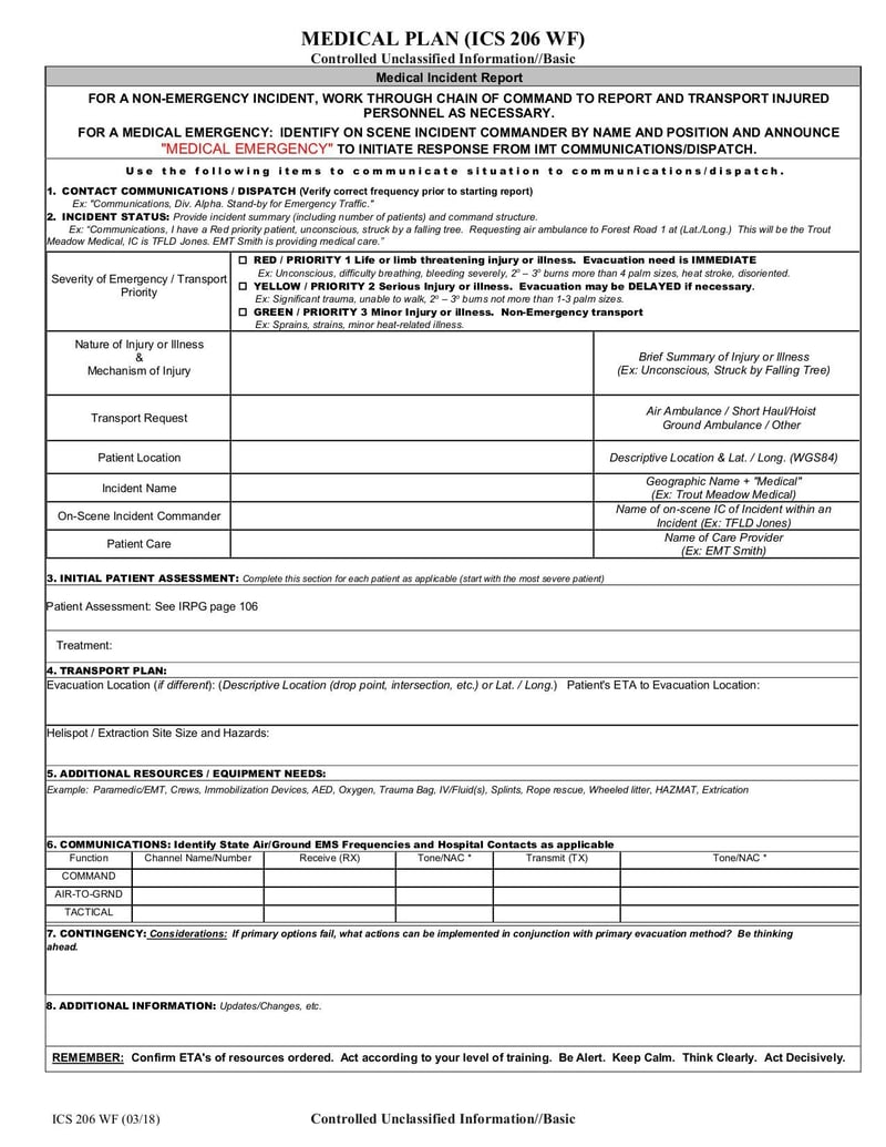 Large thumbnail of Form ICS 206 WF - Apr 2018