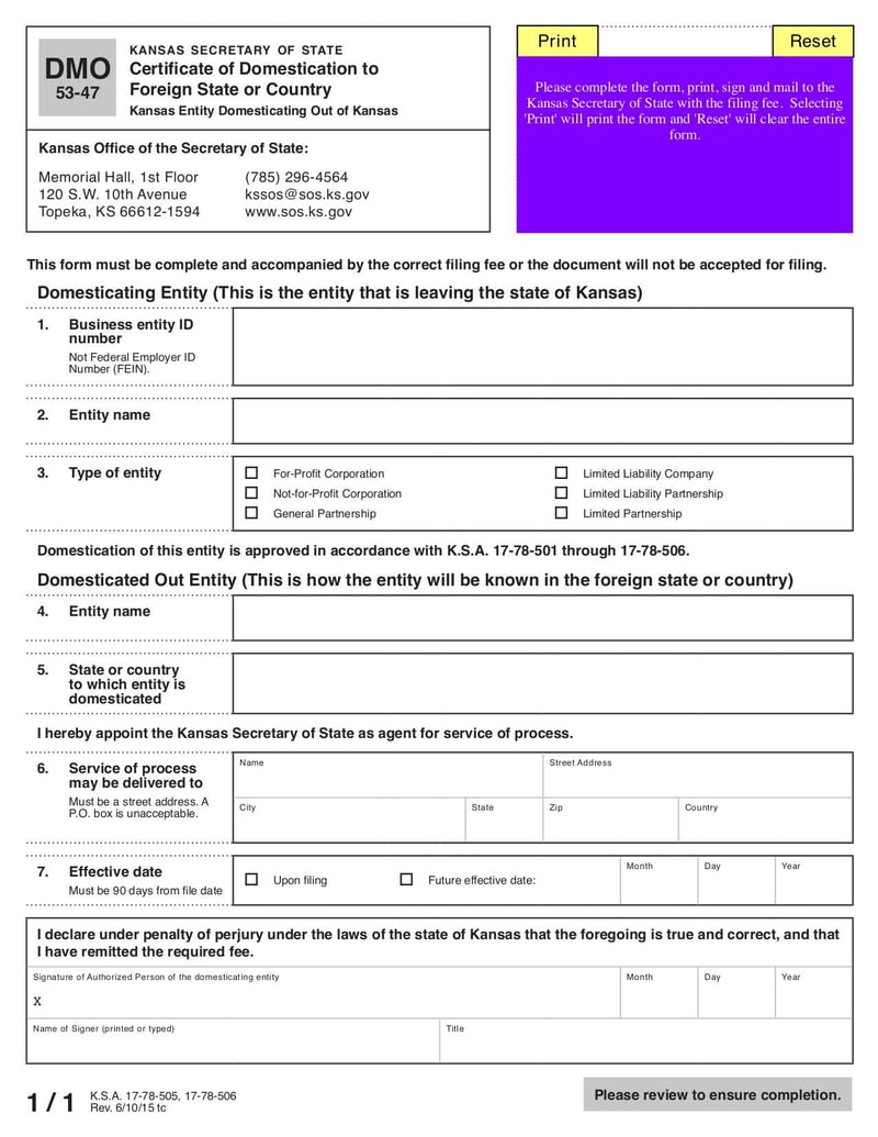 Large thumbnail of DMO Form - Jun 2015