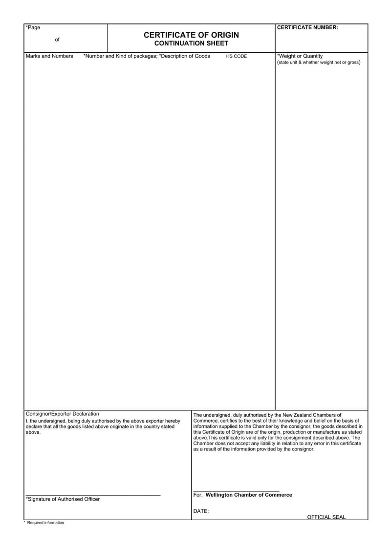 Large thumbnail of New Zealand Certificate of Origin