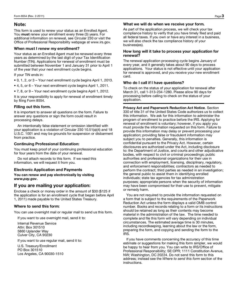 Large thumbnail of Form 8554 - Jan 2012