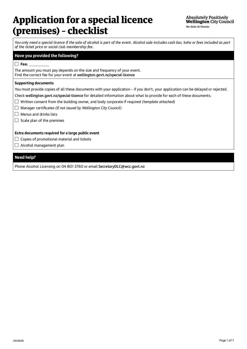 Large thumbnail of Special Licence Application Premises - May 2021