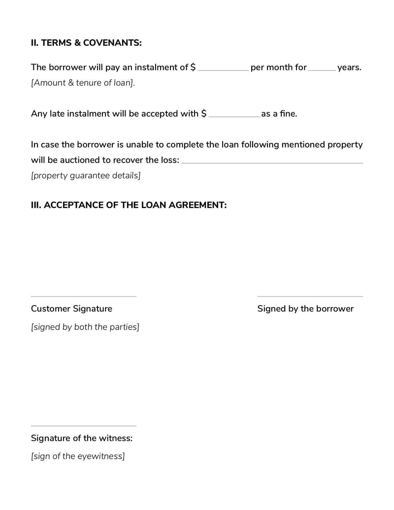 Large thumbnail of Loan Contract Template