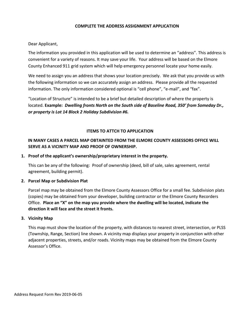 Large thumbnail of Elmore Address Assignment Application
