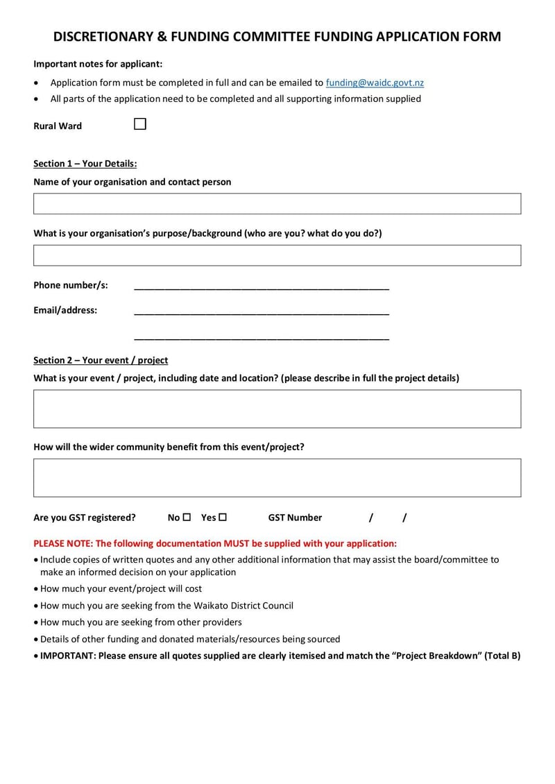 Large thumbnail of Application Form for Rural Ward Funding - Feb 2022