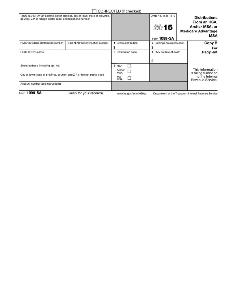 Large thumbnail of Form 1099-SA - Jan 2015