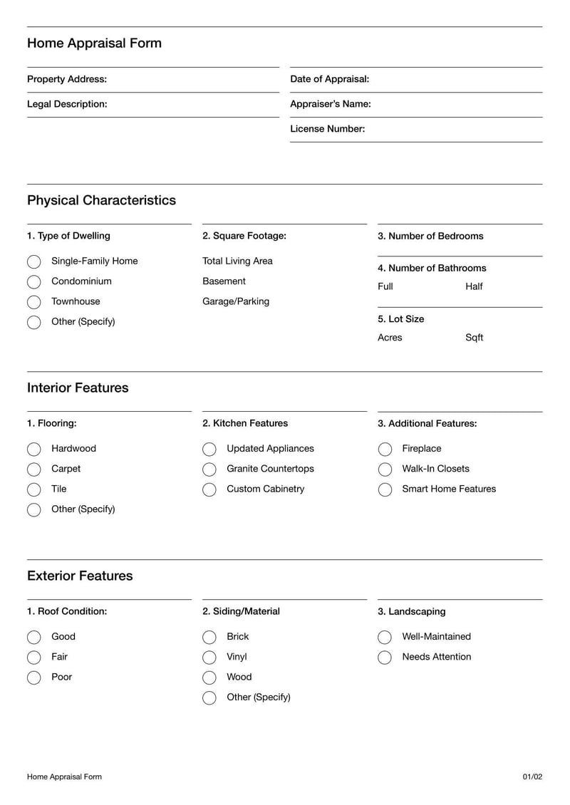 Large thumbnail of Home Appraisal Form