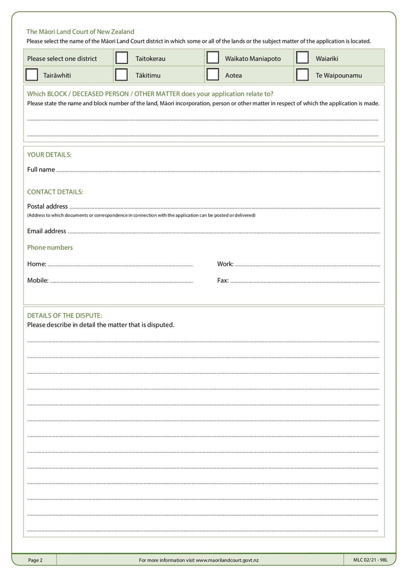 Large thumbnail of MLC Form 98L - Apr 2021