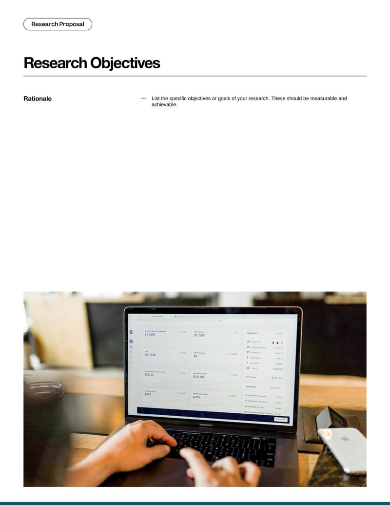 Research Proposal for outlining a research plan, objectives, and methodology
