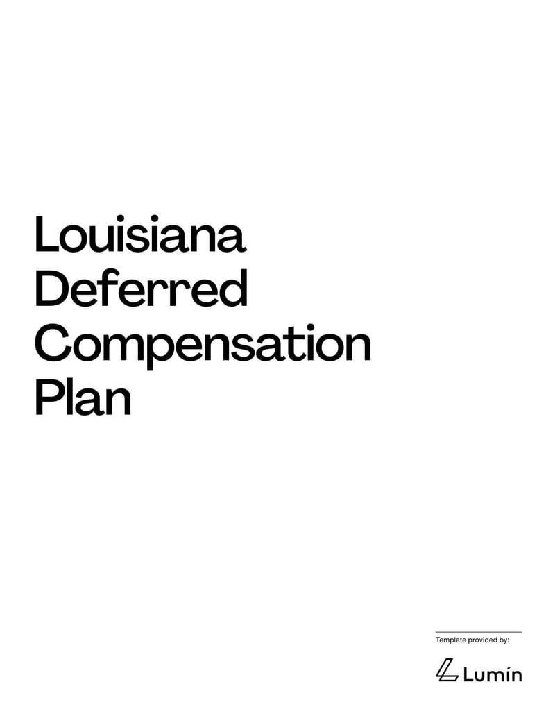 Louisiana Deferred Compensation Plan for enrollment, contribution changes or beneficiary updates