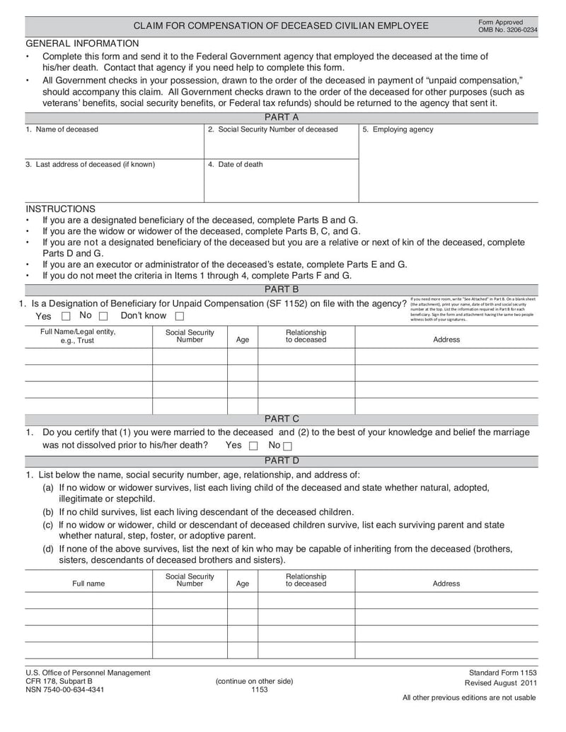 Large thumbnail of Form SF1153 - Feb 2012