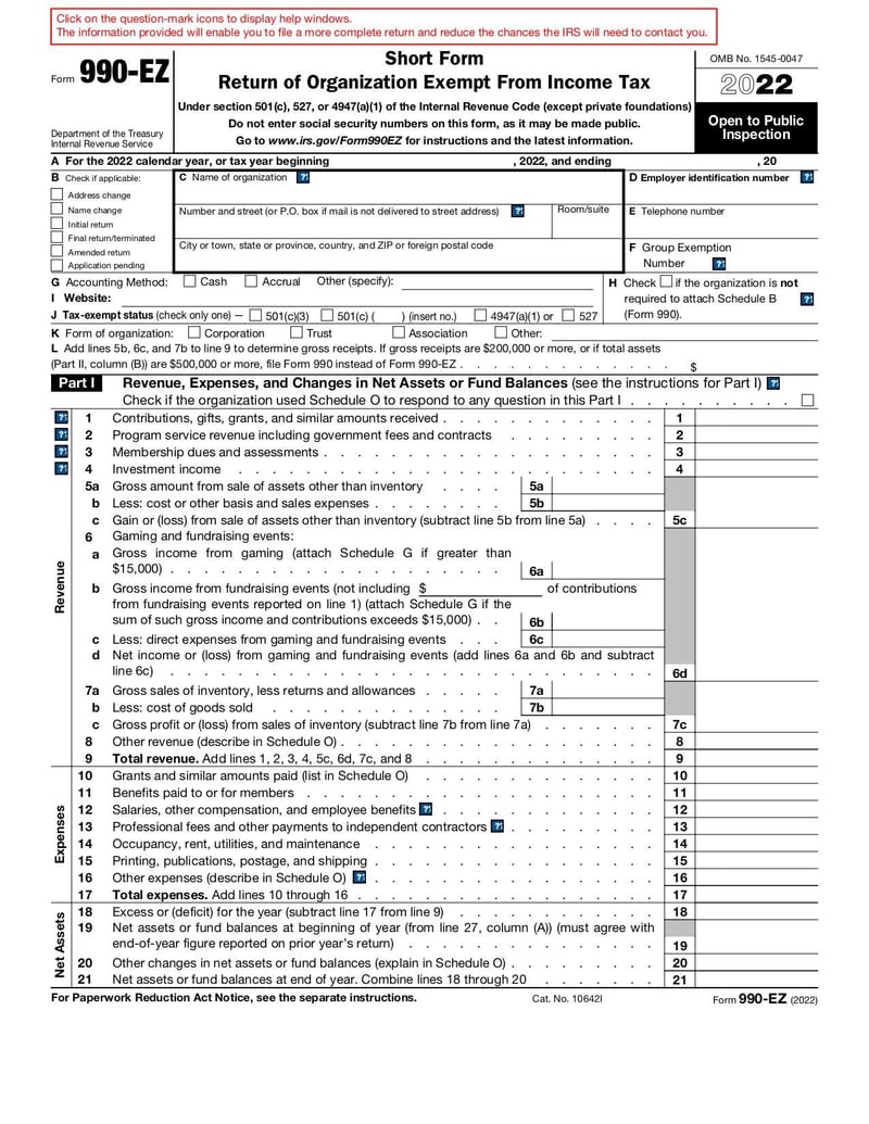 form 990-ez | fill and sign online with lumin