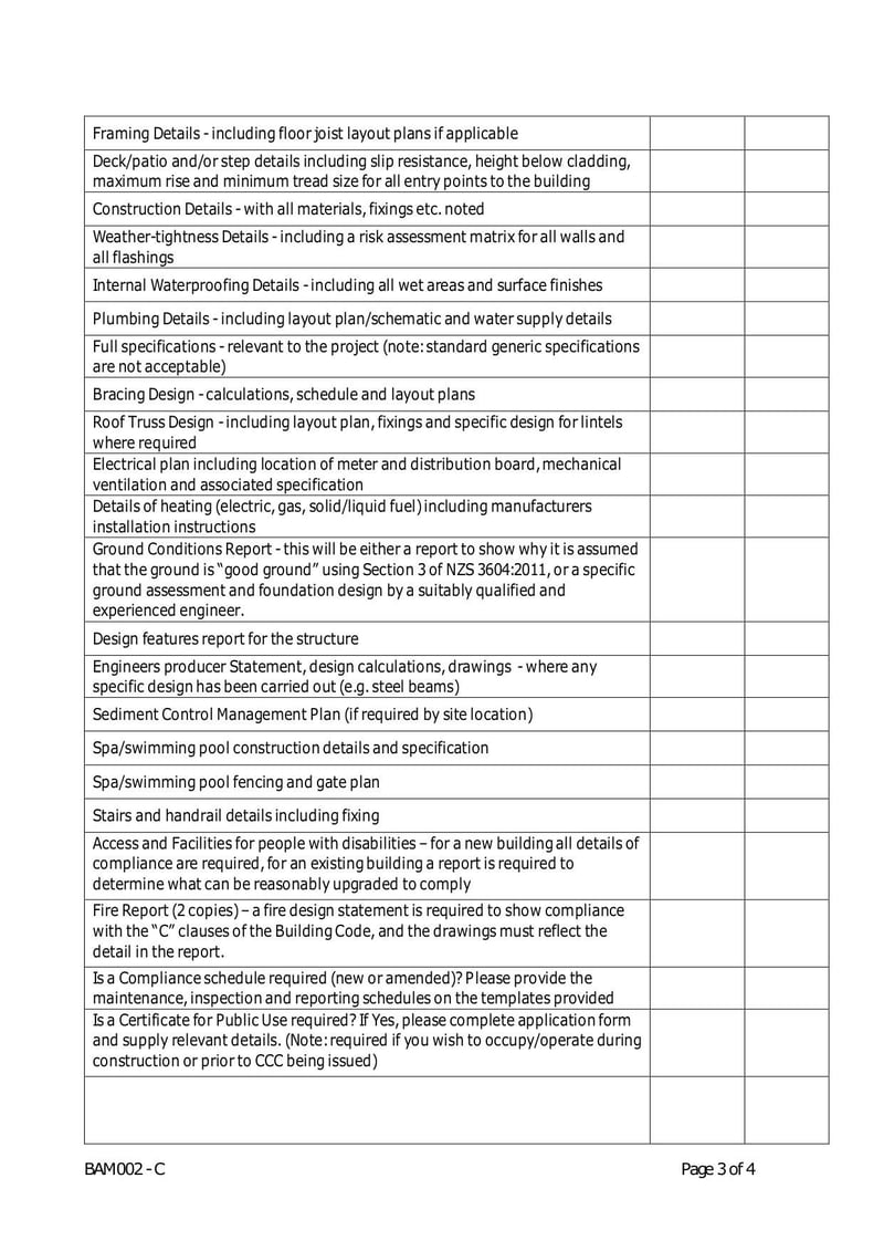 Large thumbnail of BAM 002-C - Commercial Checklist Form - Feb 2018